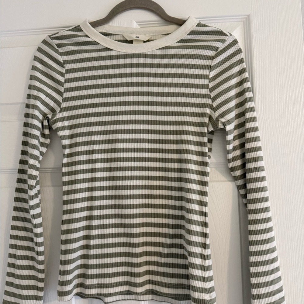 H&M striped long sleeve top